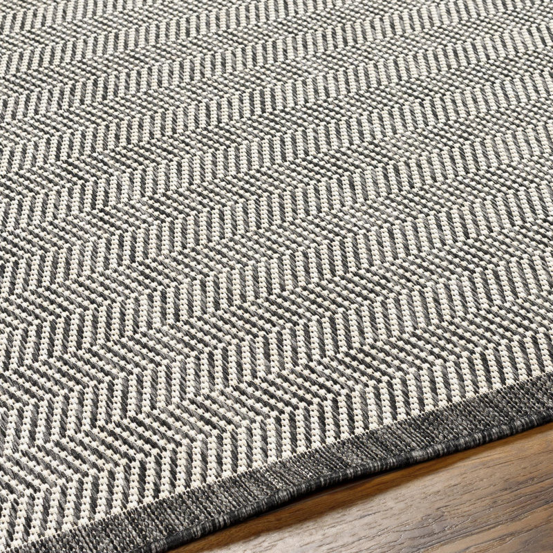 Latitude Run® Rectangle Buckles Machine Woven Polypropylene Area Rug in